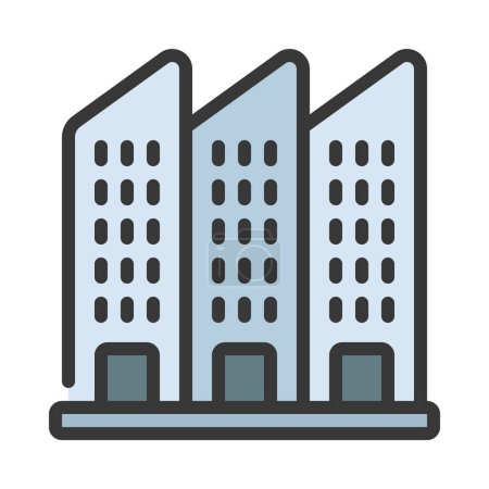 Illustration for Buildings. web icon simple illustration - Royalty Free Image