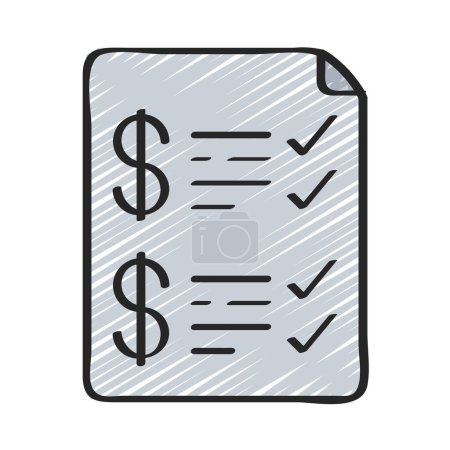 Ilustración de Lista de verificación financiera vector icono de diseño, ilustración - Imagen libre de derechos