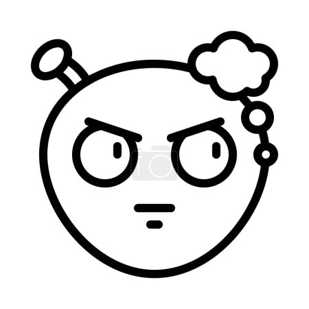 Illustration for Angry Thoughts web icon vector illustration - Royalty Free Image