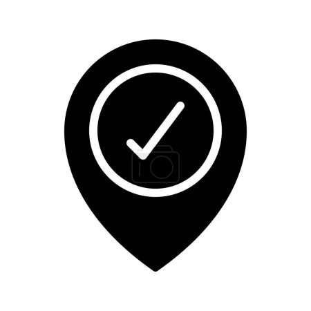 Ilustración de Icono de pin de ubicación simple, ilustración vectorial - Imagen libre de derechos