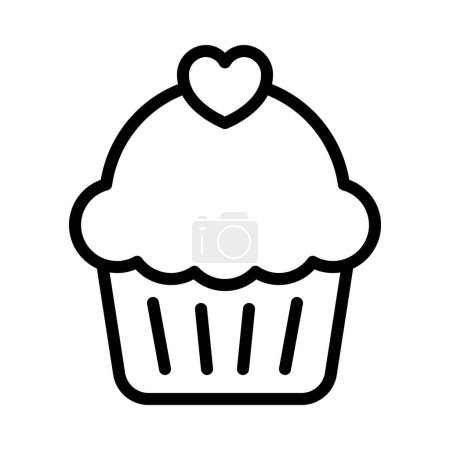 Téléchargez les illustrations : Illustration vectorielle icône vectorielle muffin - en licence libre de droit