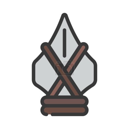 Illustration for Caveman Spear Head web icon vector illustration - Royalty Free Image