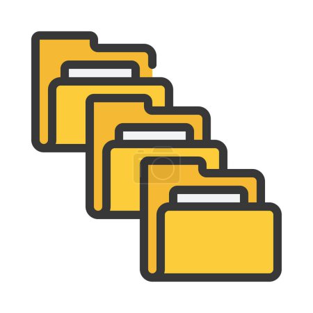 Folder Backups  icon, vector illustration 