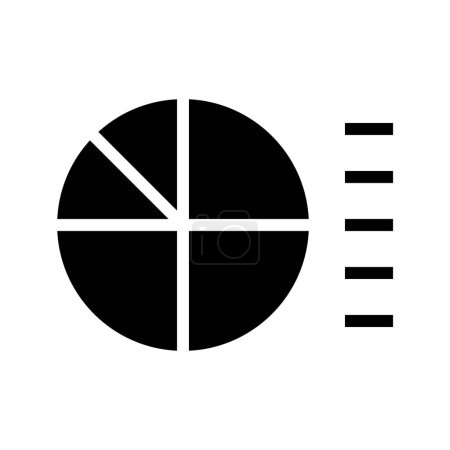 Pie Chart Key isoliert auf weißem Hintergrund. Finanz- und Geschäftskonzept.