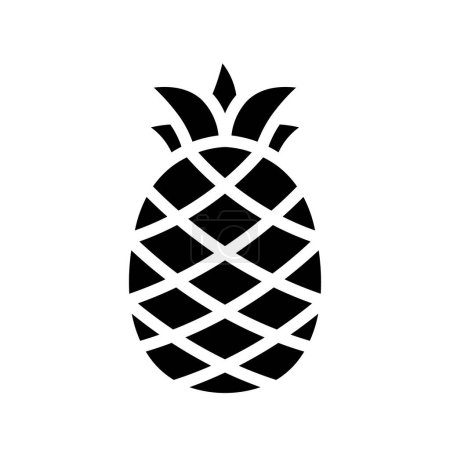 Ilustración de Icono de la fruta de piña. icono del icono del vector para el diseño web aislado sobre fondo blanco - Imagen libre de derechos