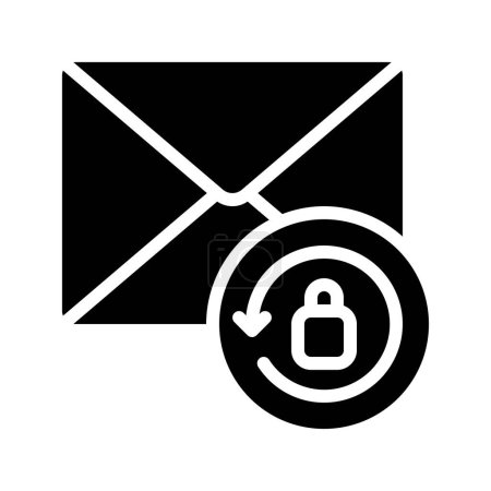 Ilustración de Restablecer contraseña icono de correo electrónico, vector de ilustración - Imagen libre de derechos