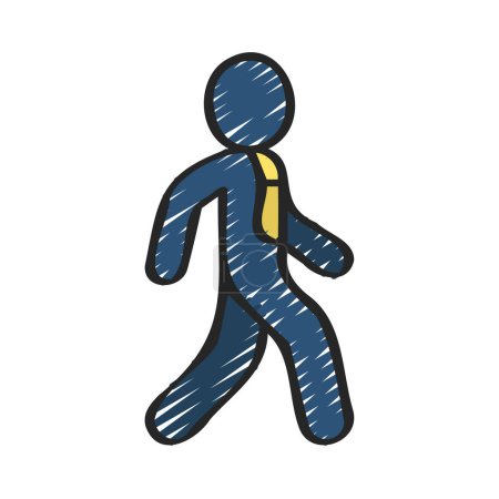 Illustration for Walking Business Person web icon vector  illustration - Royalty Free Image