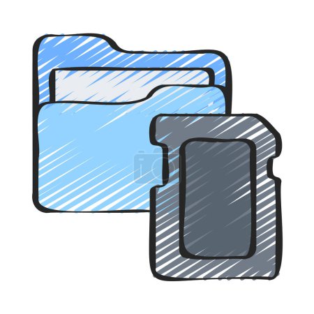 Illustration for SD Card Folder icon, vector illustration - Royalty Free Image
