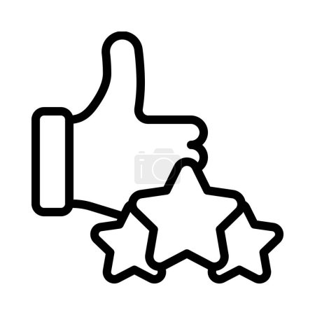 Illustration for Thumbs Up Review icon, vector illustration - Royalty Free Image