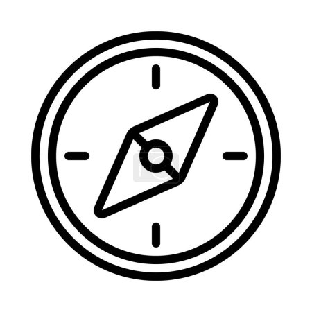 Illustration for Vector illustration  of compass icon on white background - Royalty Free Image