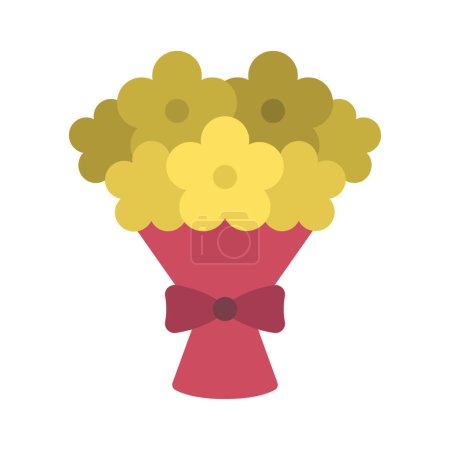 Téléchargez les illustrations : Bouquet de fleurs icône vectoriel design - en licence libre de droit