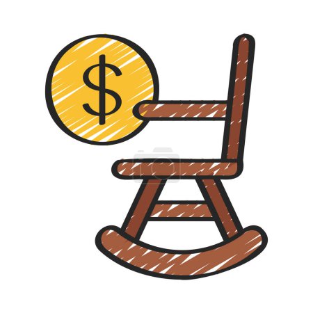 Pension Fund web icon vector illustration