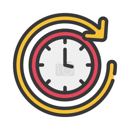 Illustration for Turn Clocks Forward icon vector illustration - Royalty Free Image