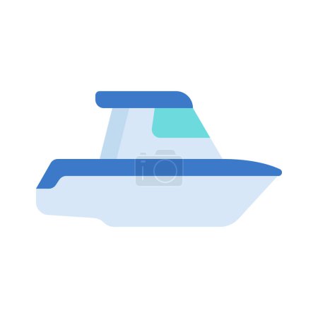 Téléchargez les illustrations : Icône bateau, illustration vectorielle simple - en licence libre de droit