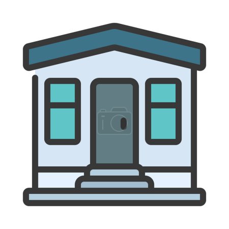 Illustration for Two Window House icon, vector illustration - Royalty Free Image