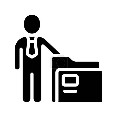 Illustration for Folder Person  icon, vector illustration - Royalty Free Image