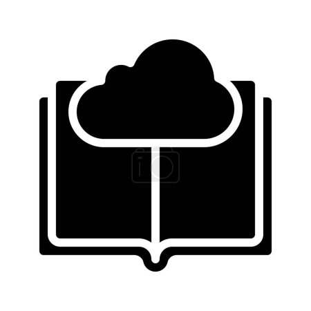 Ilustración de Icono de aprendizaje automático en la nube, ilustración vectorial - Imagen libre de derechos