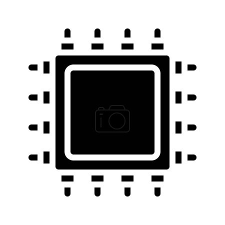 CPU Chip icono web, ilustración de vectores