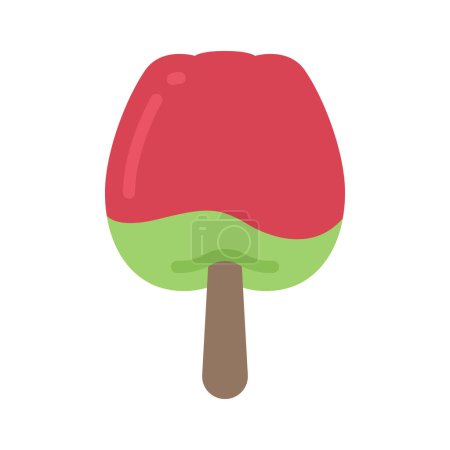 Manzana caramelo icono web vector ilustración