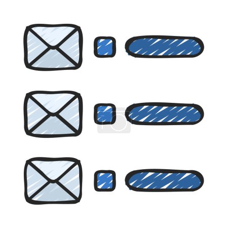 Ilustración de Icono de la lista de correo, ilustración vectorial - Imagen libre de derechos