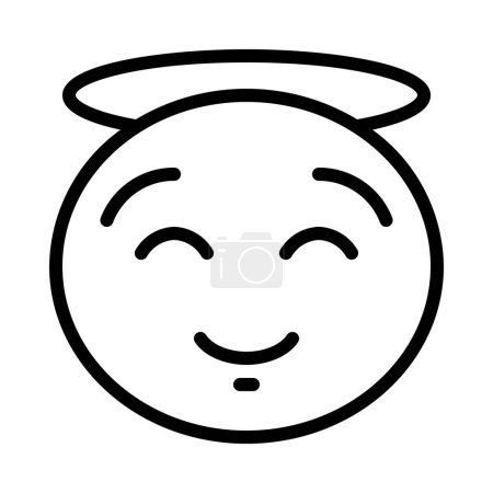 Illustration for Emoticons icon isolated on white background - Royalty Free Image