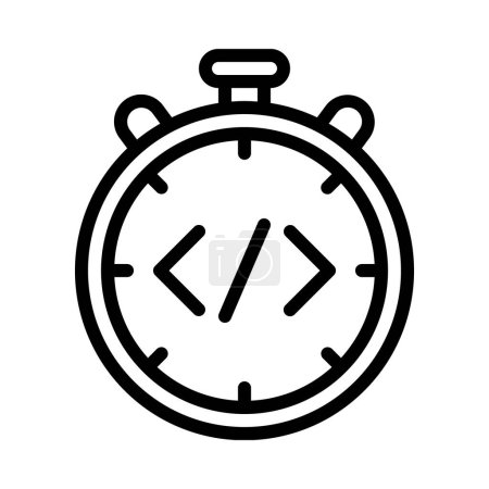 Timed Code web icon vector illustration