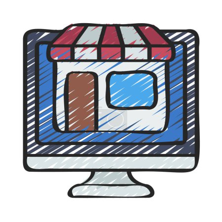 Online Store web icon, vector illustration               