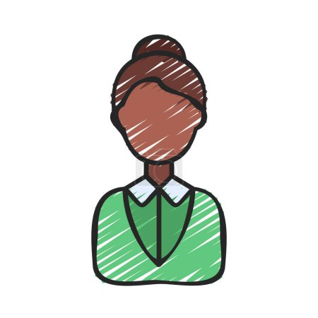 Illustration for Business Woman web icon vector  illustration - Royalty Free Image