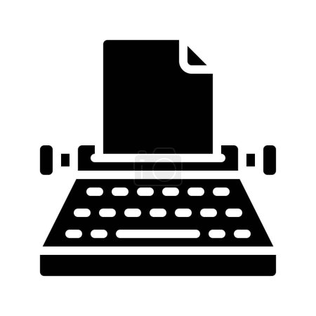 Ilustración de Máquina de escribir icono web vector ilustración - Imagen libre de derechos