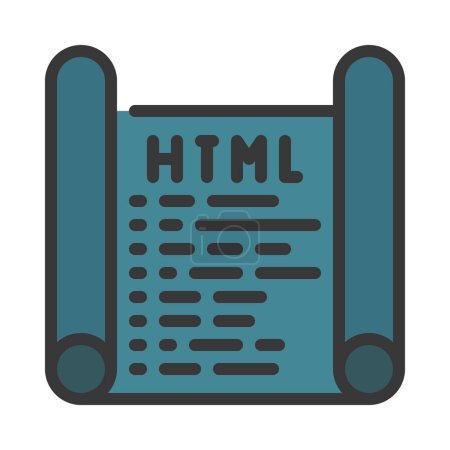 Ilustración de Vista de ilustración de vector de archivo HTML - Imagen libre de derechos