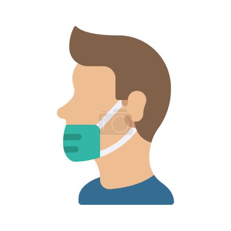 Illustration for Face Mask web icon vector illustration - Royalty Free Image