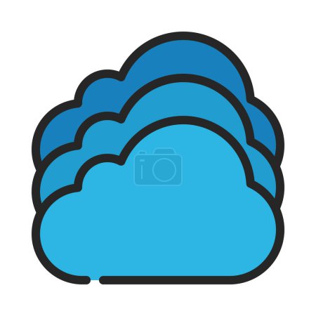 Ilustración de Icono de acumulación de nube, ilustración de vectores - Imagen libre de derechos