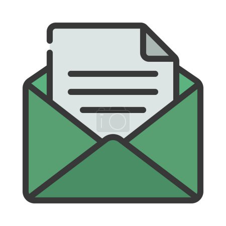 Illustration for Open Email Icon, Vector Illustration - Royalty Free Image