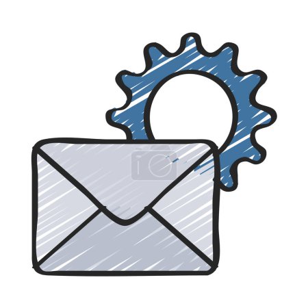 Illustration for Email Management Icon, Vector Illustration - Royalty Free Image
