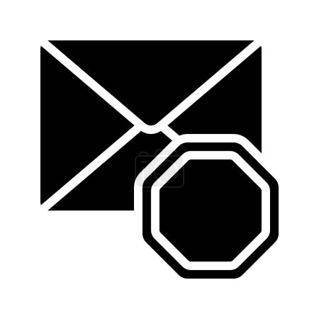 Ilustración de Icono de correo electrónico bloqueado, ilustración de vectores - Imagen libre de derechos