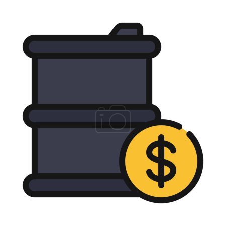 Illustration for Oil Investments web icon vector illustration - Royalty Free Image