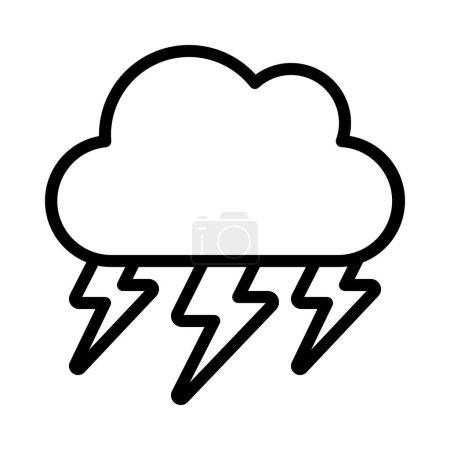 Illustration for Thunder Cloud Icon, Vector Illustration - Royalty Free Image