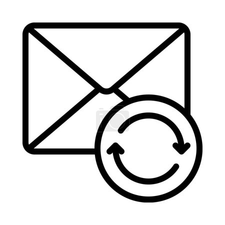 Téléchargez les illustrations : Actualiser l'icône Email, illustration vectorielle - en licence libre de droit