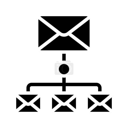 Ilustración de Icono de lista de correo electrónico, ilustración vectorial - Imagen libre de derechos
