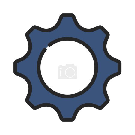 Illustration for Cog  vector icon on white background - Royalty Free Image