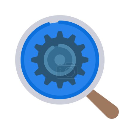 Ilustración de Icono de optimización del motor de búsqueda, ilustración vectorial - Imagen libre de derechos