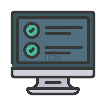 Téléchargez les illustrations : Icône Objectifs informatiques, illustration vectorielle - en licence libre de droit