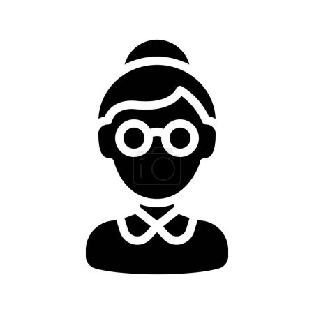 Illustration for Old Woman web icon vector illustration - Royalty Free Image