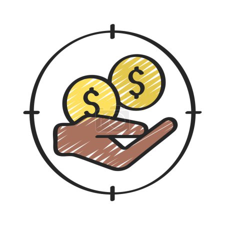 Ilustración de Icono web de ingresos vector ilustración - Imagen libre de derechos