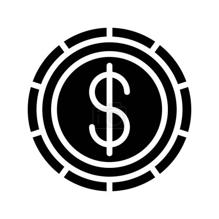 Ilustración de Moneda americana dólar icono de vector plano - Imagen libre de derechos