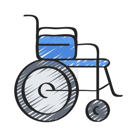 Téléchargez les illustrations : Illustration vectorielle de chaise roulante d'hôpital - en licence libre de droit