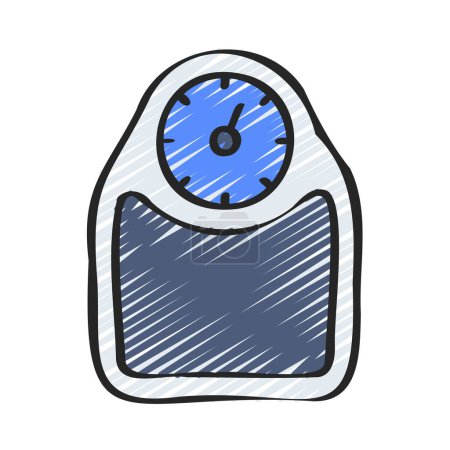 Illustration for Scales  vector icon on white background - Royalty Free Image