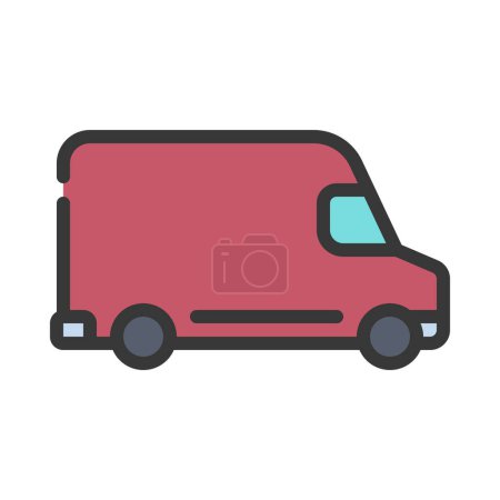 Ilustración de Icono de la furgoneta, vector ilustración diseño simple - Imagen libre de derechos