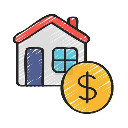 Ilustración de Comprar icono de la casa, vector de ilustración - Imagen libre de derechos