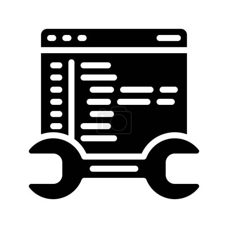Ilustración de Icono de mantenimiento del sitio web, ilustración vectorial diseño simple - Imagen libre de derechos